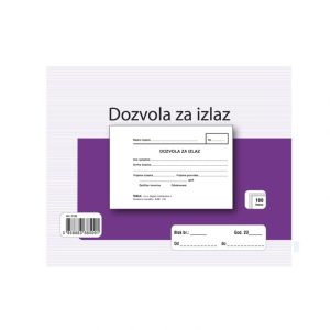 Obrazac A-59 dozvola za izlaz