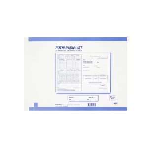 Obrazac US-VI-10/NCR Putni radni list za putničko motorno vozilo